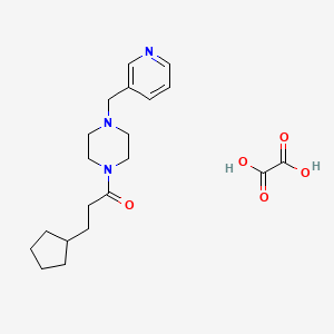molecular formula C20H29N3O5 B4971054 1-(3-cyclopentylpropanoyl)-4-(3-pyridinylmethyl)piperazine oxalate 