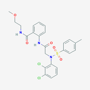 molecular formula C25H25Cl2N3O5S B4971071 2-({N-(2,3-dichlorophenyl)-N-[(4-methylphenyl)sulfonyl]glycyl}amino)-N-(2-methoxyethyl)benzamide 