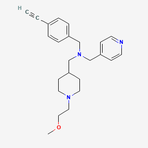 molecular formula C24H31N3O B4971085 (4-ethynylbenzyl){[1-(2-methoxyethyl)-4-piperidinyl]methyl}(4-pyridinylmethyl)amine 