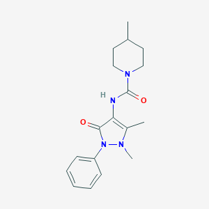 molecular formula C18H24N4O2 B497109 N-(1,5-dimethyl-3-oxo-2-phenyl-2,3-dihydro-1H-pyrazol-4-yl)-4-methyl-1-piperidinecarboxamide 