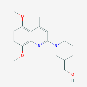 molecular formula C18H24N2O3 B4971101 [1-(5,8-dimethoxy-4-methyl-2-quinolinyl)-3-piperidinyl]methanol 