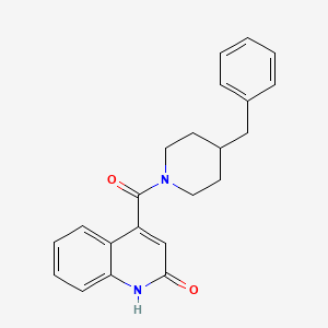 molecular formula C22H22N2O2 B4971106 4-[(4-benzyl-1-piperidinyl)carbonyl]-2(1H)-quinolinone 