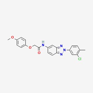 molecular formula C22H19ClN4O3 B4971107 N-[2-(3-chloro-4-methylphenyl)-2H-1,2,3-benzotriazol-5-yl]-2-(4-methoxyphenoxy)acetamide 