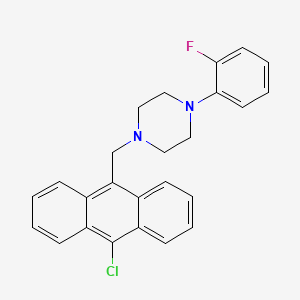 molecular formula C25H22ClFN2 B4971111 1-[(10-chloro-9-anthryl)methyl]-4-(2-fluorophenyl)piperazine 