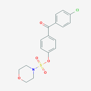 molecular formula C17H16ClNO5S B497114 4-(4-Chlorobenzoyl)phenyl 4-morpholinesulfonate 