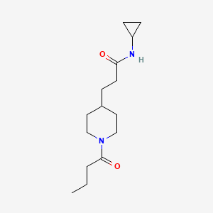 molecular formula C15H26N2O2 B4971145 3-(1-butyryl-4-piperidinyl)-N-cyclopropylpropanamide 