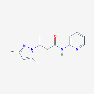 molecular formula C14H18N4O B497115 3-(3,5-dimethyl-1H-pyrazol-1-yl)-N-(2-pyridinyl)butanamide CAS No. 957495-07-7