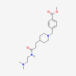 molecular formula C21H33N3O3 B4971152 methyl 4-{[4-(3-{[2-(dimethylamino)ethyl]amino}-3-oxopropyl)-1-piperidinyl]methyl}benzoate 