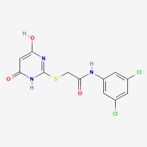 molecular formula C12H9Cl2N3O3S B4971166 N-(3,5-dichlorophenyl)-2-[(6-hydroxy-4-oxo-1,4-dihydro-2-pyrimidinyl)thio]acetamide 