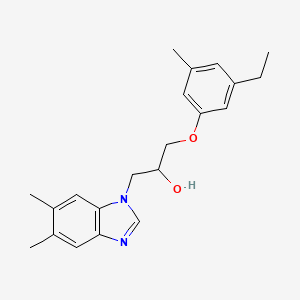 B4971181 1-(5,6-dimethyl-1H-benzimidazol-1-yl)-3-(3-ethyl-5-methylphenoxy)-2-propanol CAS No. 5925-94-0