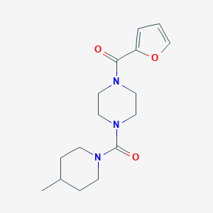 molecular formula C16H23N3O3 B497120 1-(2-Furoyl)-4-[(4-methyl-1-piperidinyl)carbonyl]piperazine 