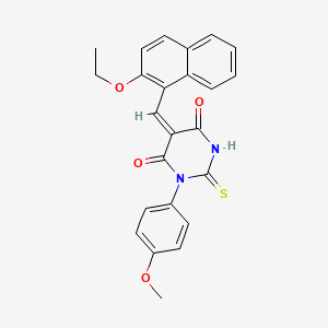 5-[(2-ethoxy-1-naphthyl)methylene]-1-(4-methoxyphenyl)-2-thioxodihydro-4,6(1H,5H)-pyrimidinedione
