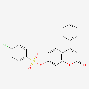 2-oxo-4-phenyl-2H-chromen-7-yl 4-chlorobenzenesulfonate