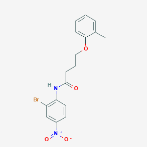 molecular formula C17H17BrN2O4 B4971224 N-(2-bromo-4-nitrophenyl)-4-(2-methylphenoxy)butanamide 