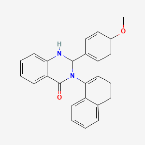 molecular formula C25H20N2O2 B4971232 2-(4-methoxyphenyl)-3-(1-naphthyl)-2,3-dihydro-4(1H)-quinazolinone 