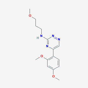 molecular formula C15H20N4O3 B4971245 5-(2,4-dimethoxyphenyl)-N-(3-methoxypropyl)-1,2,4-triazin-3-amine 