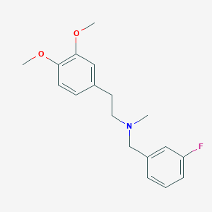 molecular formula C18H22FNO2 B4971264 2-(3,4-dimethoxyphenyl)-N-(3-fluorobenzyl)-N-methylethanamine 