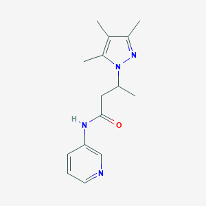 N-(3-pyridinyl)-3-(3,4,5-trimethyl-1H-pyrazol-1-yl)butanamide