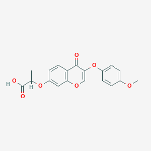 2-{[3-(4-methoxyphenoxy)-4-oxo-4H-chromen-7-yl]oxy}propanoic acid