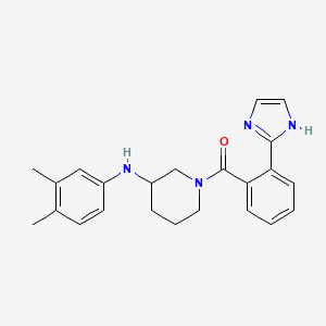 N-(3,4-dimethylphenyl)-1-[2-(1H-imidazol-2-yl)benzoyl]-3-piperidinamine