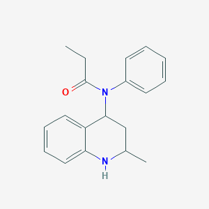 molecular formula C19H22N2O B4971296 N-(2-methyl-1,2,3,4-tetrahydro-4-quinolinyl)-N-phenylpropanamide 
