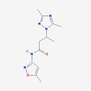 3-(3,5-dimethyl-1H-1,2,4-triazol-1-yl)-N-(5-methyl-3-isoxazolyl)butanamide