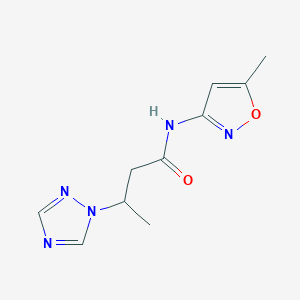 molecular formula C10H13N5O2 B497133 N-(5-methyl-3-isoxazolyl)-3-(1H-1,2,4-triazol-1-yl)butanamide CAS No. 927639-66-5
