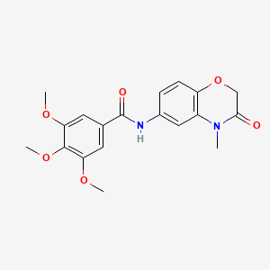 molecular formula C19H20N2O6 B4971337 3,4,5-trimethoxy-N-(4-methyl-3-oxo-3,4-dihydro-2H-1,4-benzoxazin-6-yl)benzamide 