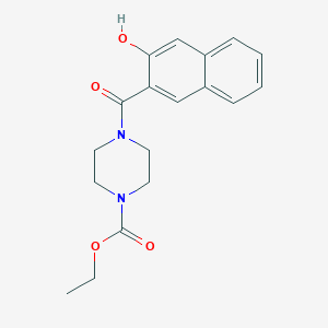 molecular formula C18H20N2O4 B4971339 ethyl 4-(3-hydroxy-2-naphthoyl)-1-piperazinecarboxylate 