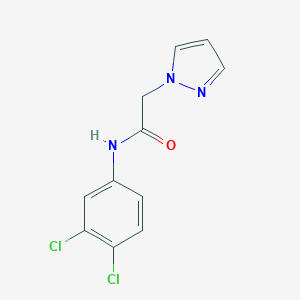 molecular formula C11H9Cl2N3O B497134 N-(3,4-dichlorophenyl)-2-(1H-pyrazol-1-yl)acetamide CAS No. 942843-23-4