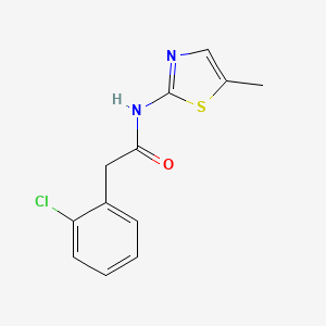 molecular formula C12H11ClN2OS B4971349 2-(2-chlorophenyl)-N-(5-methyl-1,3-thiazol-2-yl)acetamide 