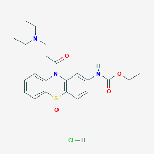 molecular formula C22H28ClN3O4S B4971364 ethyl [10-(N,N-diethyl-beta-alanyl)-5-oxido-10H-phenothiazin-2-yl]carbamate hydrochloride 