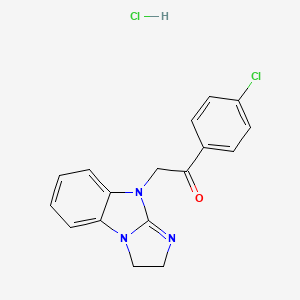 1-(4-chlorophenyl)-2-(2,3-dihydro-9H-imidazo[1,2-a]benzimidazol-9-yl)ethanone hydrochloride