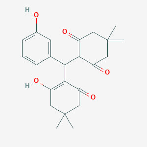 molecular formula C23H28O5 B4971376 2-[(2-hydroxy-4,4-dimethyl-6-oxo-1-cyclohexen-1-yl)(3-hydroxyphenyl)methyl]-5,5-dimethyl-1,3-cyclohexanedione 