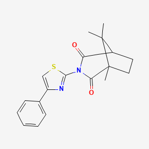 molecular formula C19H20N2O2S B4971383 1,8,8-trimethyl-3-(4-phenyl-1,3-thiazol-2-yl)-3-azabicyclo[3.2.1]octane-2,4-dione CAS No. 337933-59-2