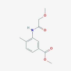 molecular formula C12H15NO4 B4971390 methyl 3-[(methoxyacetyl)amino]-4-methylbenzoate 