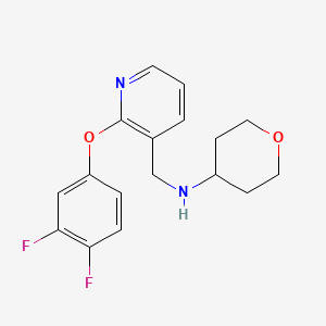 molecular formula C17H18F2N2O2 B4971416 N-{[2-(3,4-difluorophenoxy)-3-pyridinyl]methyl}tetrahydro-2H-pyran-4-amine 