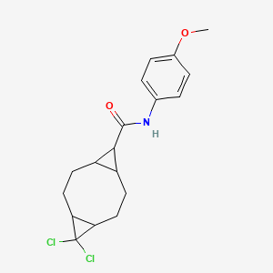 molecular formula C18H21Cl2NO2 B4971442 10,10-dichloro-N-(4-methoxyphenyl)tricyclo[7.1.0.0~4,6~]decane-5-carboxamide 