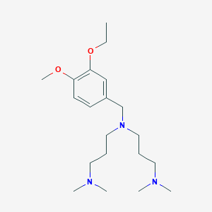 molecular formula C20H37N3O2 B4971499 N-[3-(dimethylamino)propyl]-N-(3-ethoxy-4-methoxybenzyl)-N',N'-dimethyl-1,3-propanediamine 