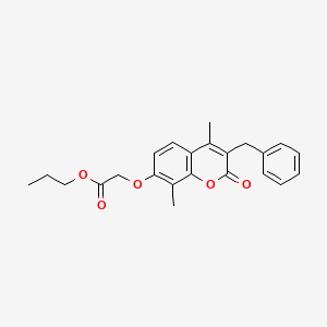 propyl [(3-benzyl-4,8-dimethyl-2-oxo-2H-chromen-7-yl)oxy]acetate