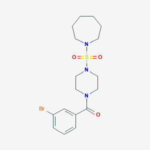molecular formula C17H24BrN3O3S B497152 (4-(Azepan-1-ylsulfonyl)piperazin-1-yl)(3-bromophenyl)methanone CAS No. 838867-11-1