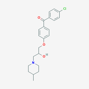 (4-Chlorophenyl)(4-(2-hydroxy-3-(4-methylpiperidin-1-yl)propoxy)phenyl)methanone