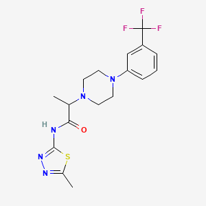 N-(5-methyl-1,3,4-thiadiazol-2-yl)-2-{4-[3-(trifluoromethyl)phenyl]-1-piperazinyl}propanamide