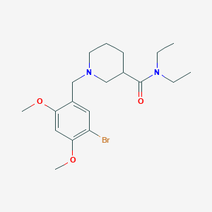 1-(5-bromo-2,4-dimethoxybenzyl)-N,N-diethyl-3-piperidinecarboxamide