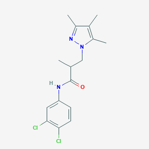 N-(3,4-dichlorophenyl)-2-methyl-3-(3,4,5-trimethyl-1H-pyrazol-1-yl)propanamide