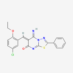 6-(5-chloro-2-ethoxybenzylidene)-5-imino-2-phenyl-5,6-dihydro-7H-[1,3,4]thiadiazolo[3,2-a]pyrimidin-7-one