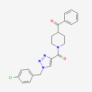 [1-[1-[(4-Chlorophenyl)methyl]triazole-4-carbonyl]piperidin-4-yl]-phenylmethanone