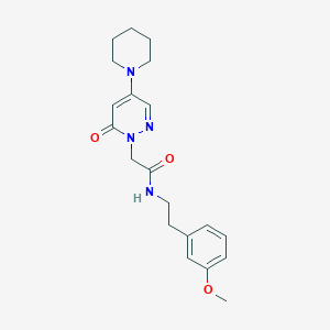 molecular formula C20H26N4O3 B4971616 N-[2-(3-methoxyphenyl)ethyl]-2-[6-oxo-4-(1-piperidinyl)-1(6H)-pyridazinyl]acetamide 
