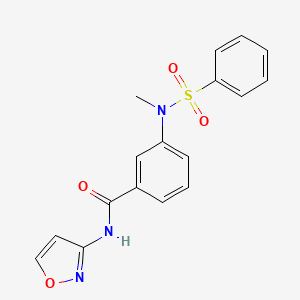 molecular formula C17H15N3O4S B4971622 N-3-isoxazolyl-3-[methyl(phenylsulfonyl)amino]benzamide 
