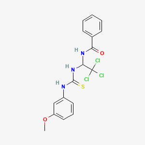 molecular formula C17H16Cl3N3O2S B4971623 N-[2,2,2-trichloro-1-({[(3-methoxyphenyl)amino]carbonothioyl}amino)ethyl]benzamide 